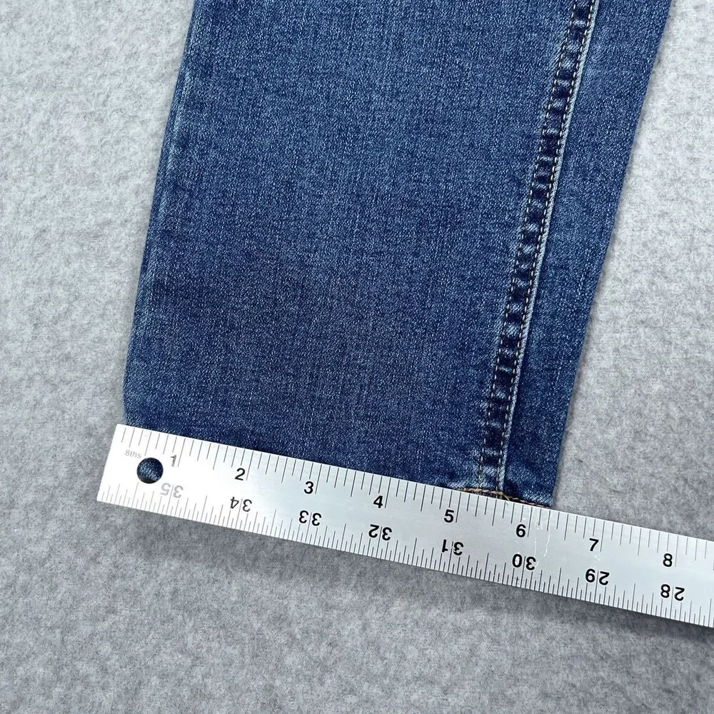 Oat New York Jeans Womens 4 / 27 x 27 Blue Slim Straight Mid Rise Ankle Denim